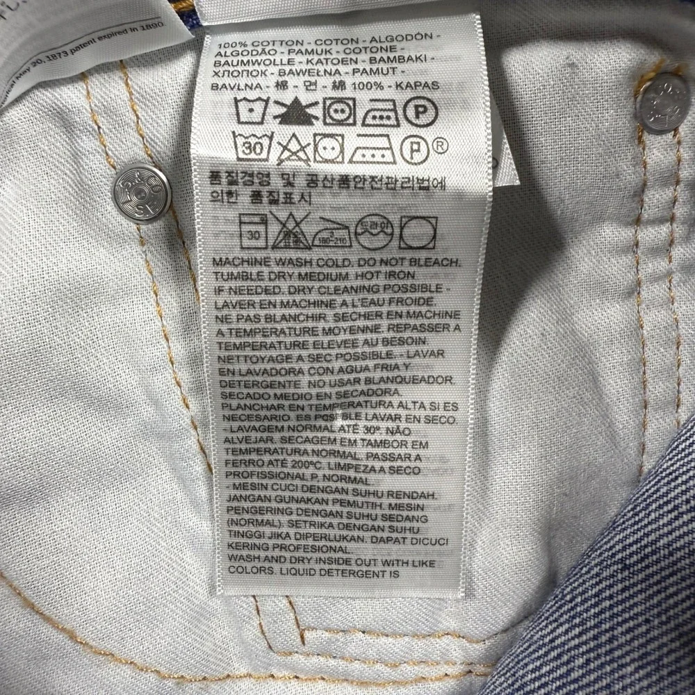 Levis 505 Regular Fit Straight Leg Jeans Medium Wash Blue Mens 32x29